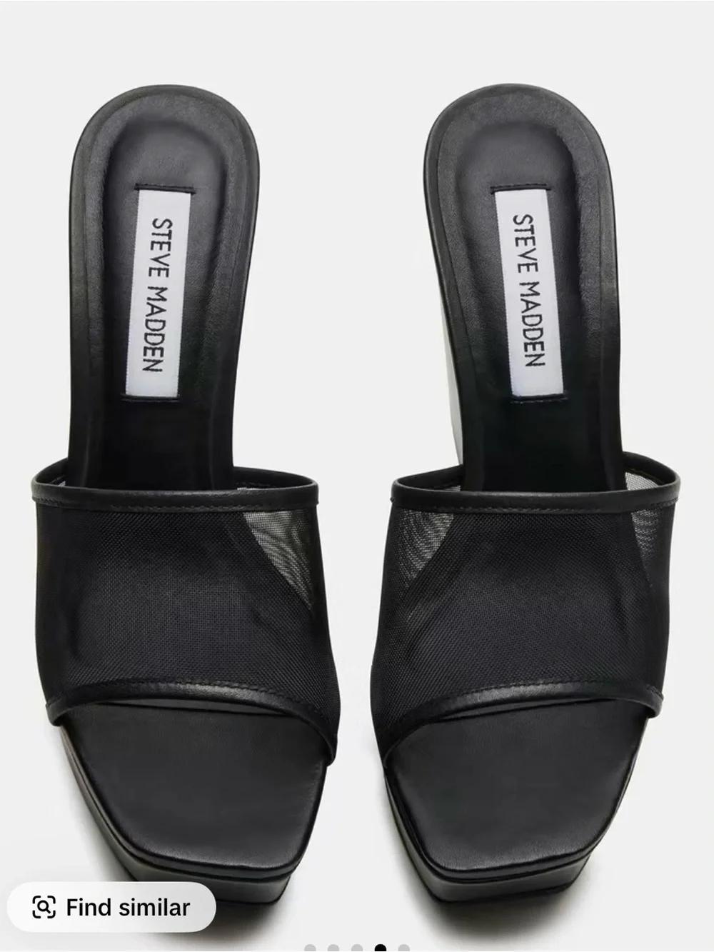 NIB Steve Madden AYANA BLACK LEATHER PLATFORMS